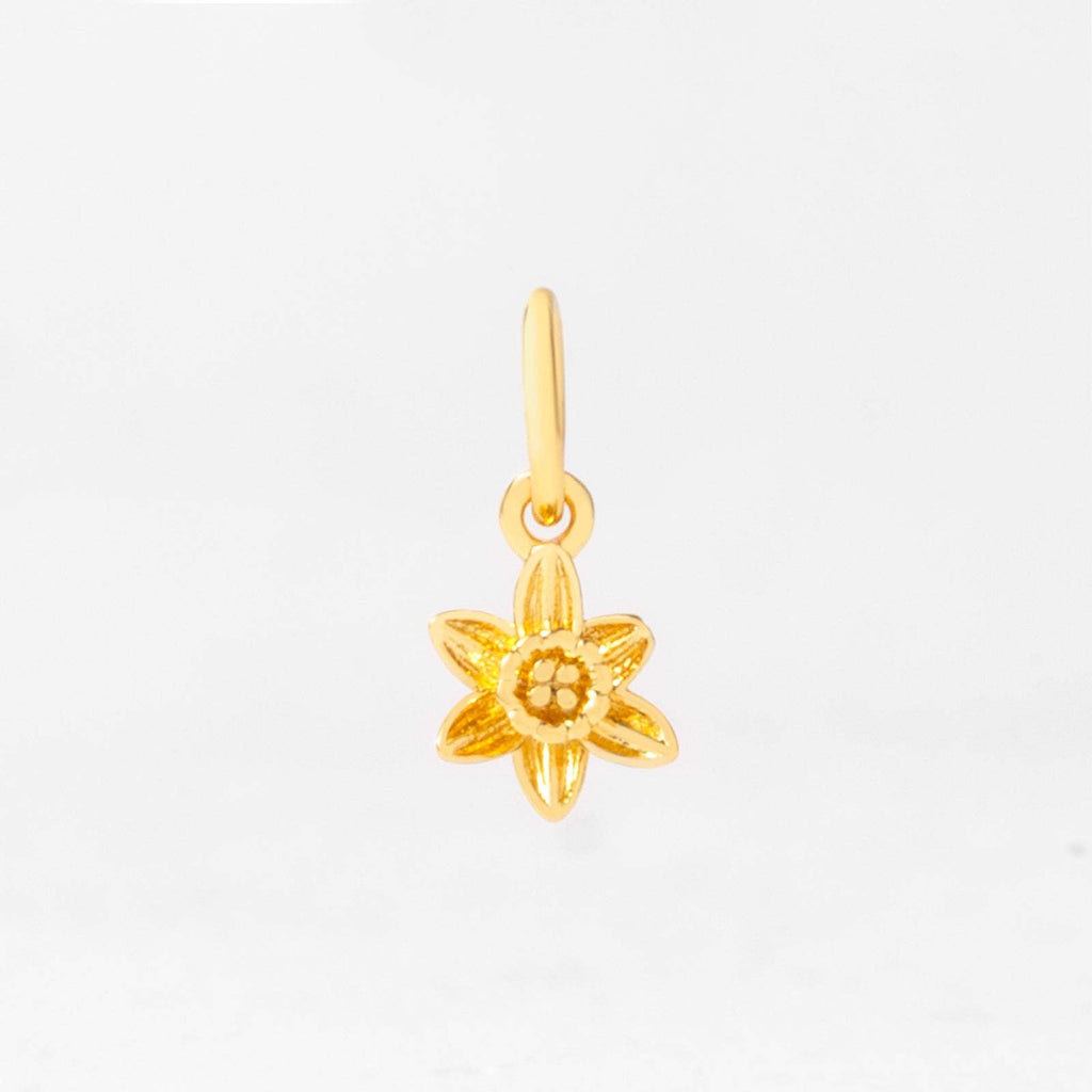 18k Gold Birth Flower Charm & Pendant
