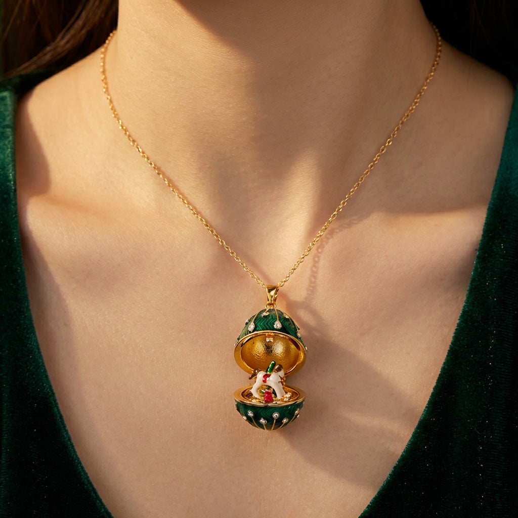 Hidden Treasure Surprise Egg Necklace