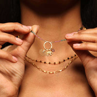 Ganesha Elephant Lotus Pendant Spiritual Necklace