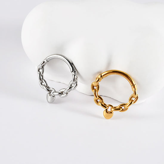 Orbit Stainless Steel 16G Hinged Nose Hoop