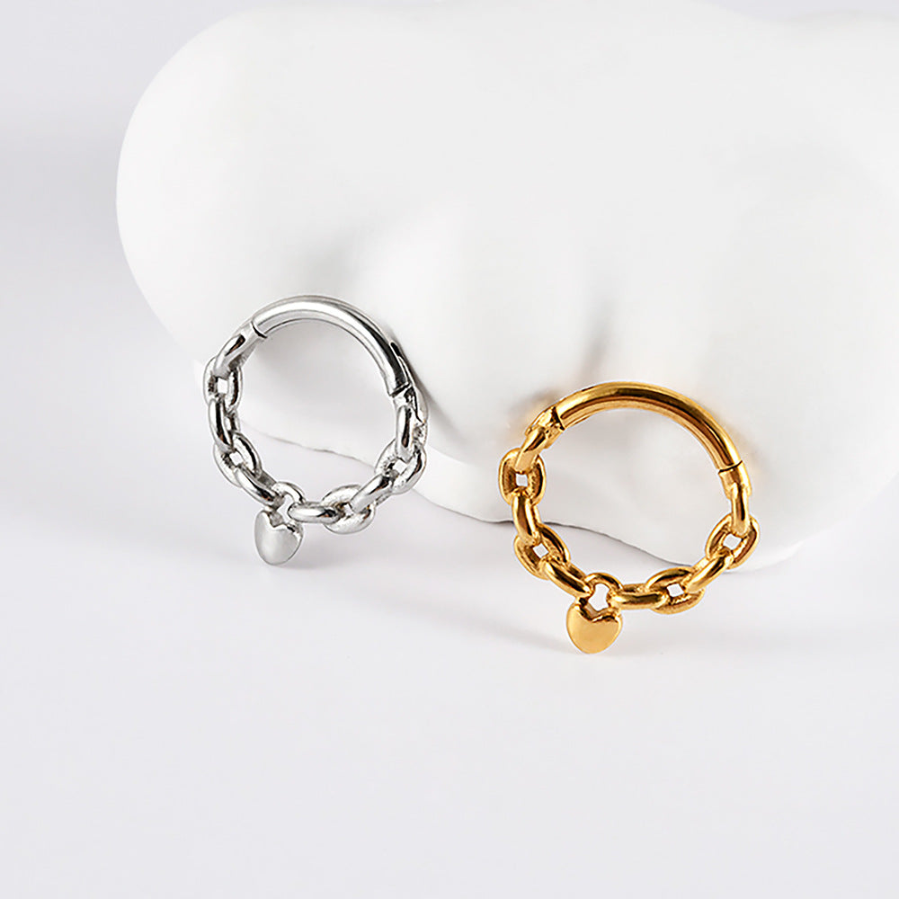 Orbit Stainless Steel 16G Hinged Nose Hoop