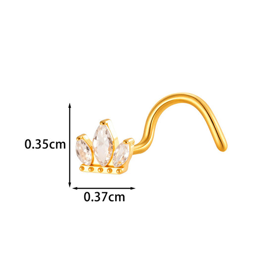 7mm Titanium Rose Sun Nose Screw