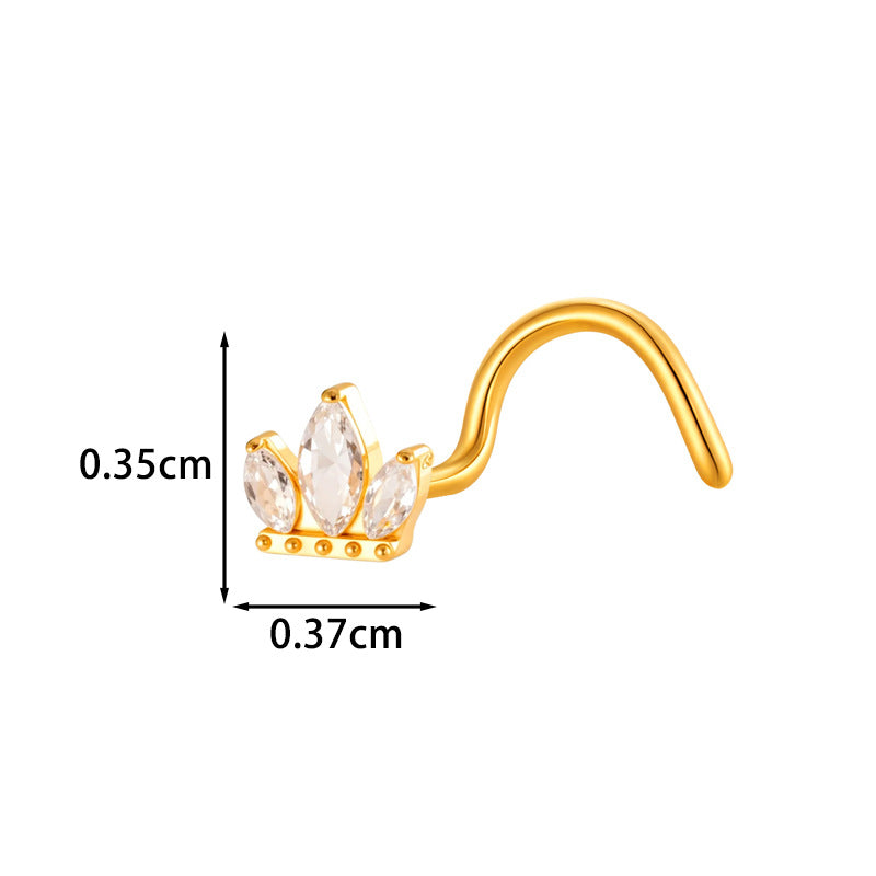 7mm Titanium Rose Sun Nose Screw