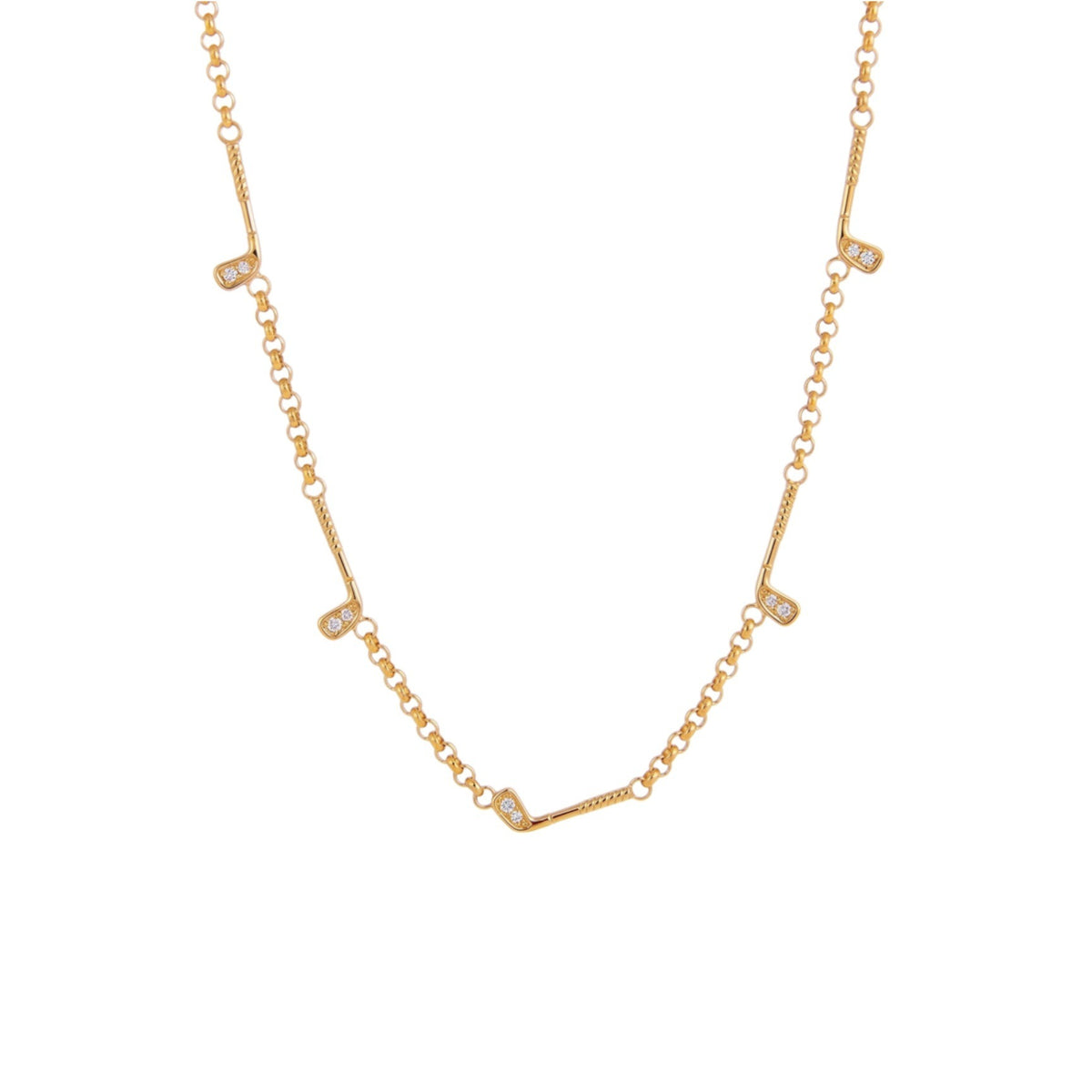 Court Crush Tennis Racket Lariat Necklace