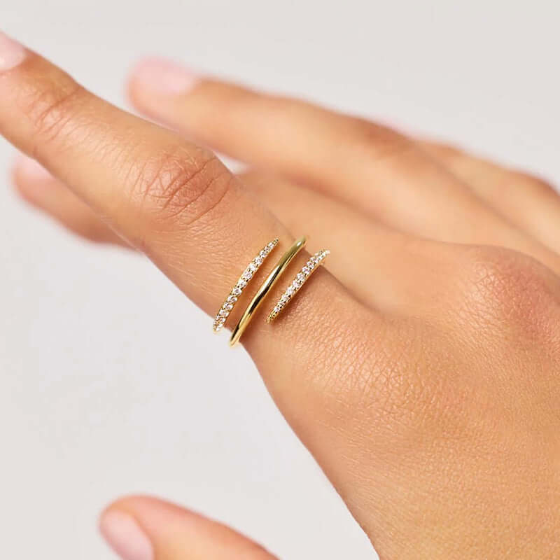 Minimal Triple Claw Ring