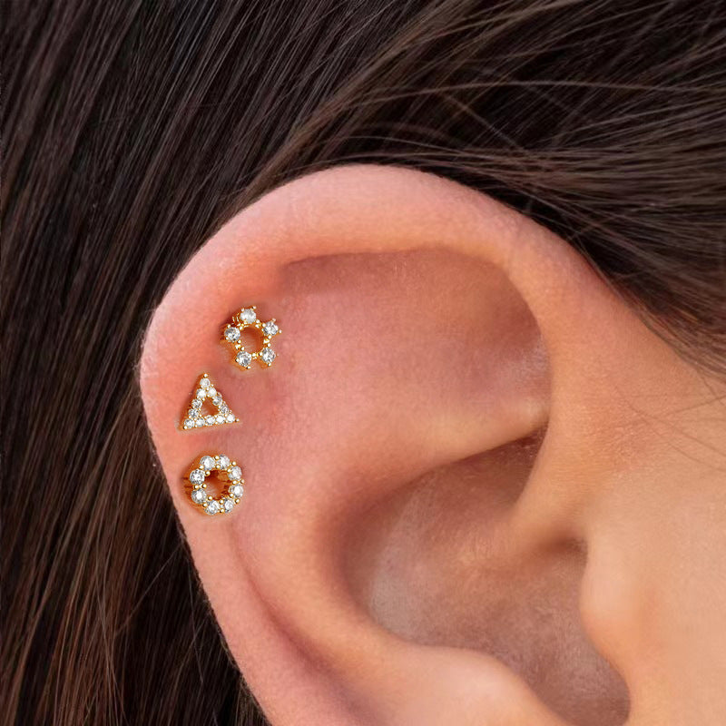 16G Celestial Cartilage Stud Earrings