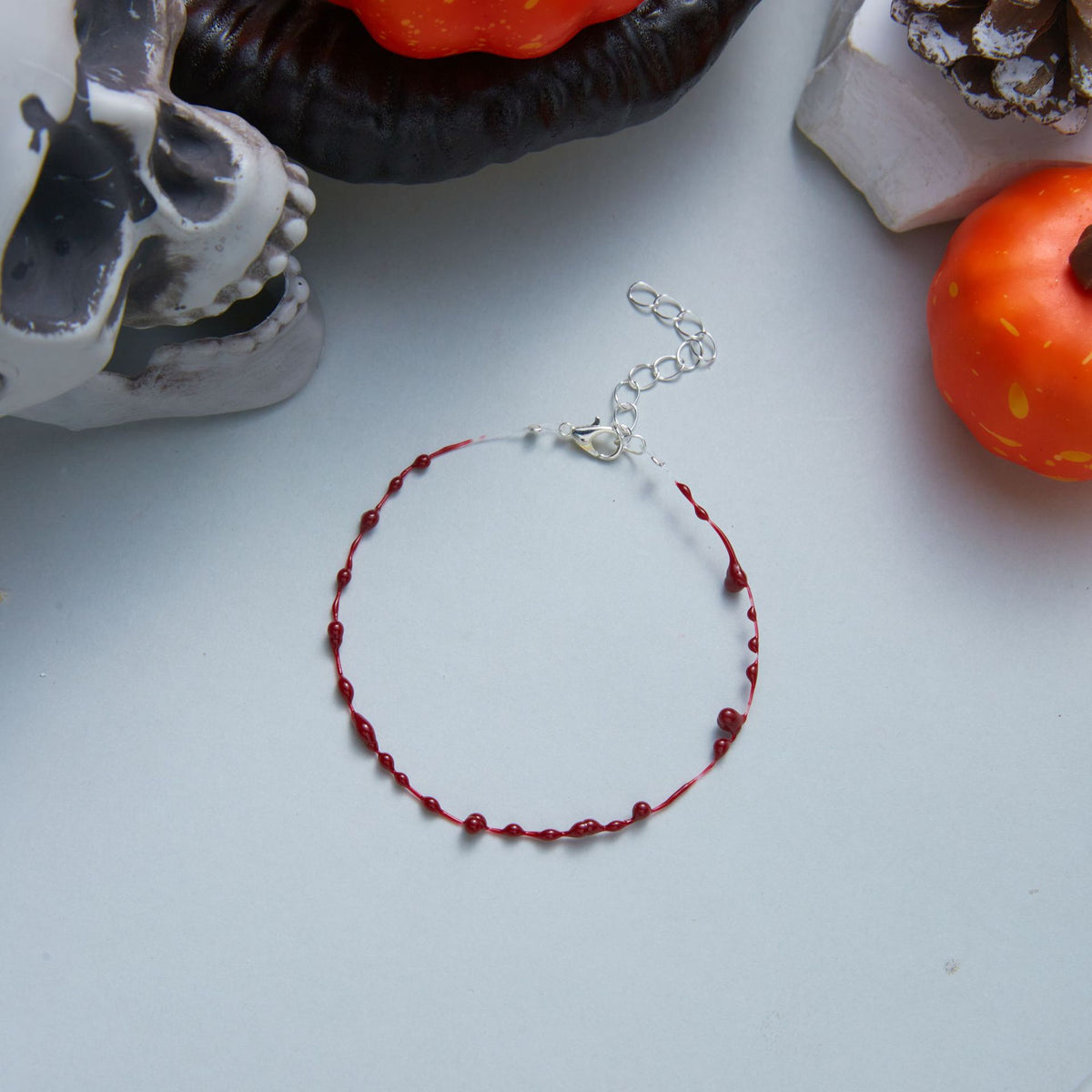 Crimson Veil Blood Drop Layered Necklace