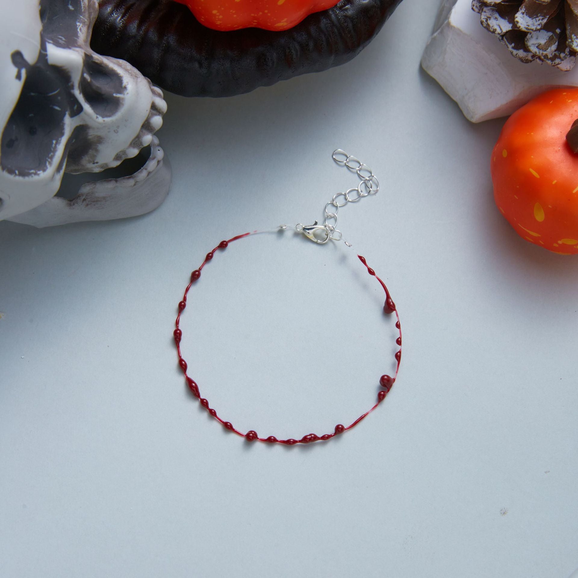 Crimson Veil Blood Drop Layered Necklace