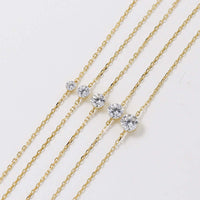 Gold Solitaire Moissanite Pendant Necklace