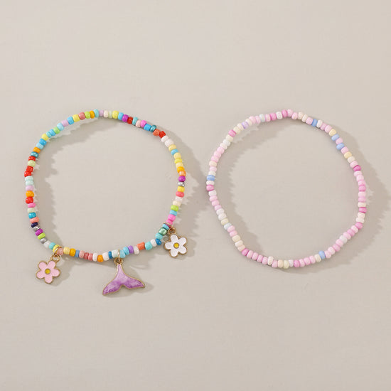 Coastal Charm Colorful Beaded Anklet