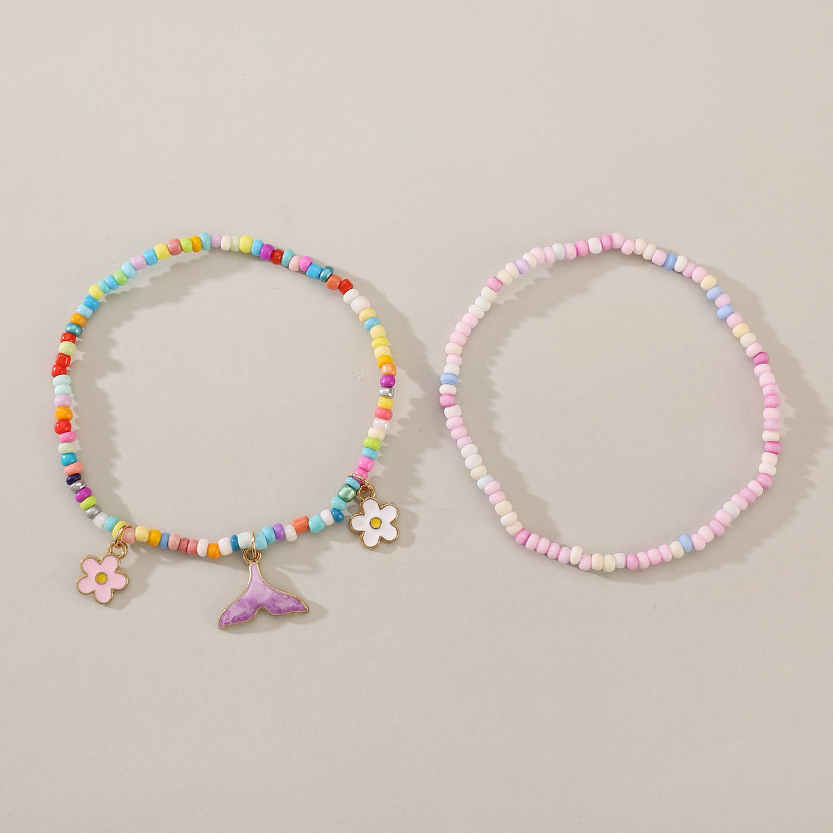 Coastal Charm Colorful Beaded Anklet