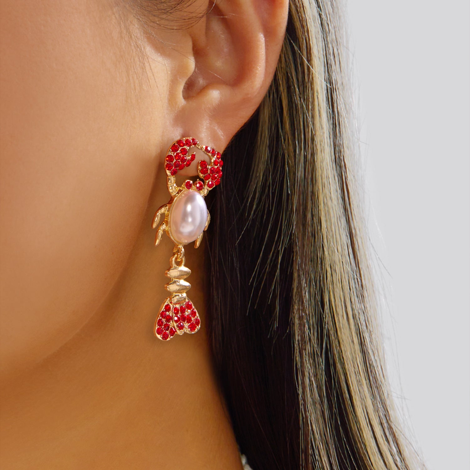 Coastal Summer Lobster Oversize Earrings