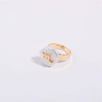 14K Horoscope Zodiac Sign Pearl Stacking Ring | MQ801