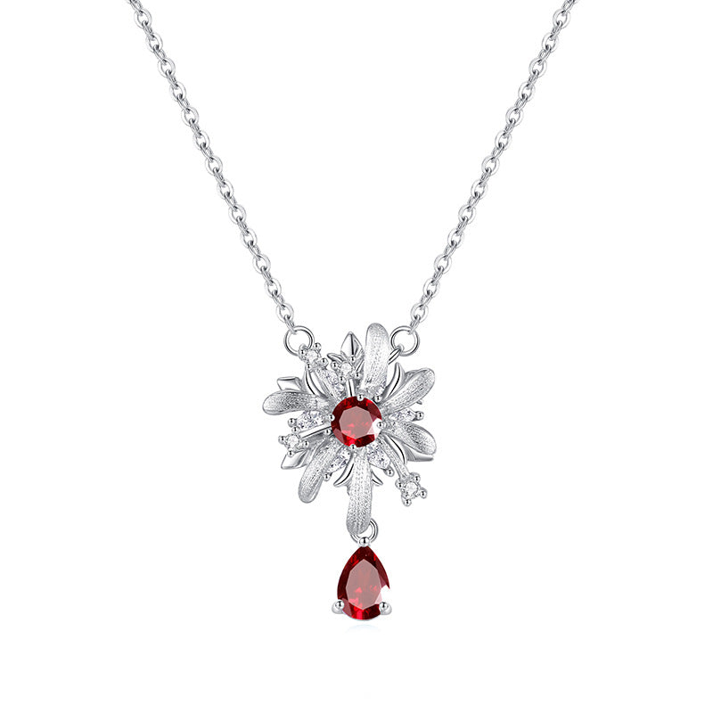 Rotation Fireworks Gemstone Fidget Necklace