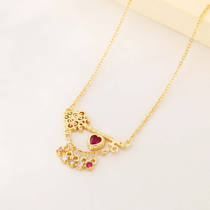Edwardian Key to Your Heart Necklace with Charm