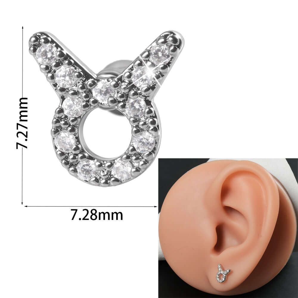 20G Constellation Barbell Cartilage Zodiac Sign Conch Stud