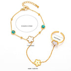 Y2K Turquoise Slave Ring Bracelet