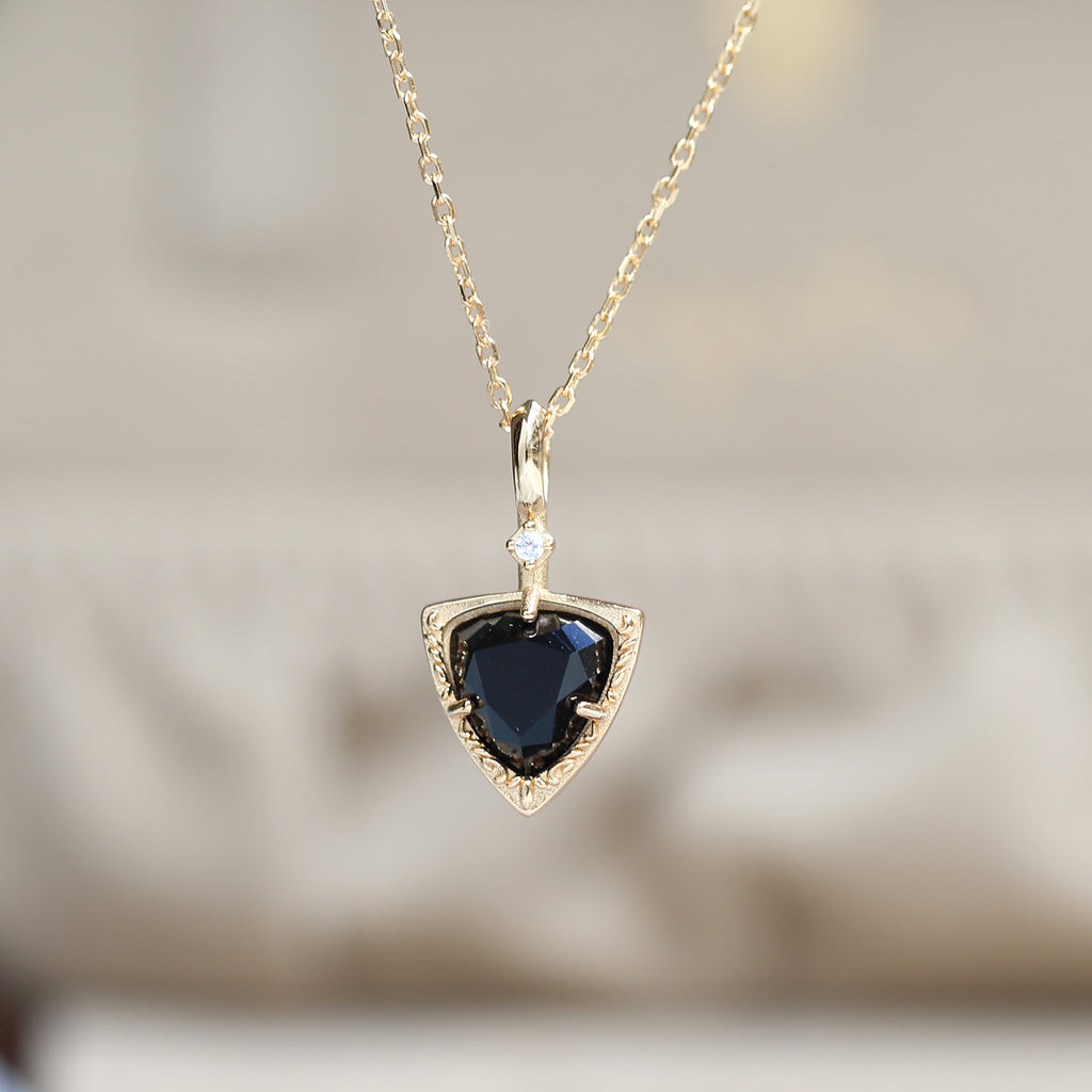 Trillion Black Onyx Flow Ring and Necklace