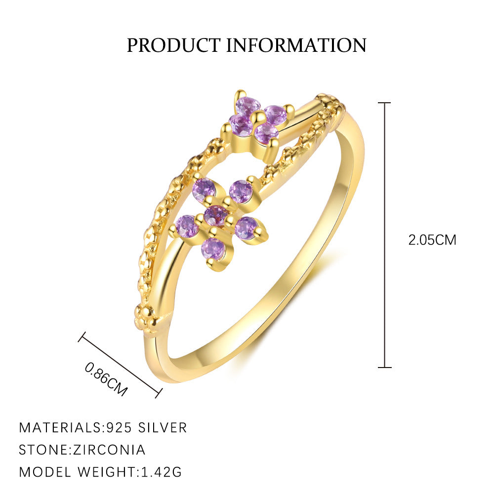 Mori Flower Open Leaf Ring