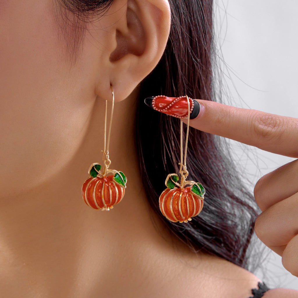 Asymmetric Dancing Skeleton Drop Earrings