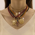 Marine Life Beach Style Layering Necklace