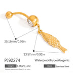 Shell Starfish Animal Dangle Belly Ring