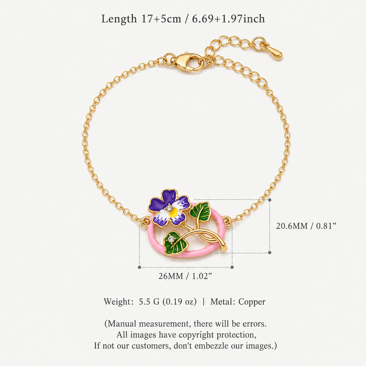 Chrysanthemum Birth Flower Bracelet