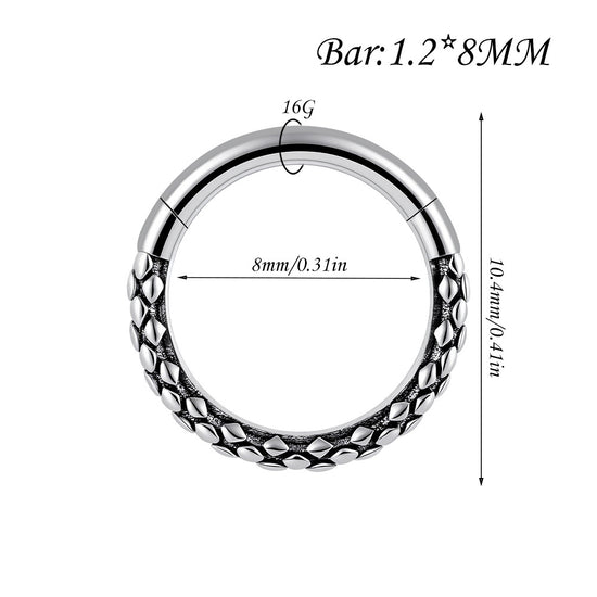 Orbit Stainless Steel 16G Hinged Nose Hoop