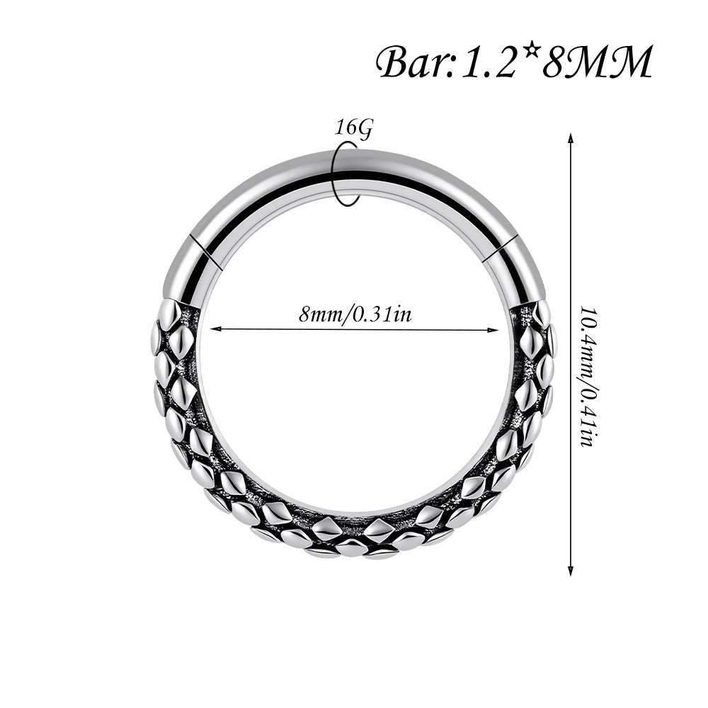 Orbit Stainless Steel 16G Hinged Nose Hoop