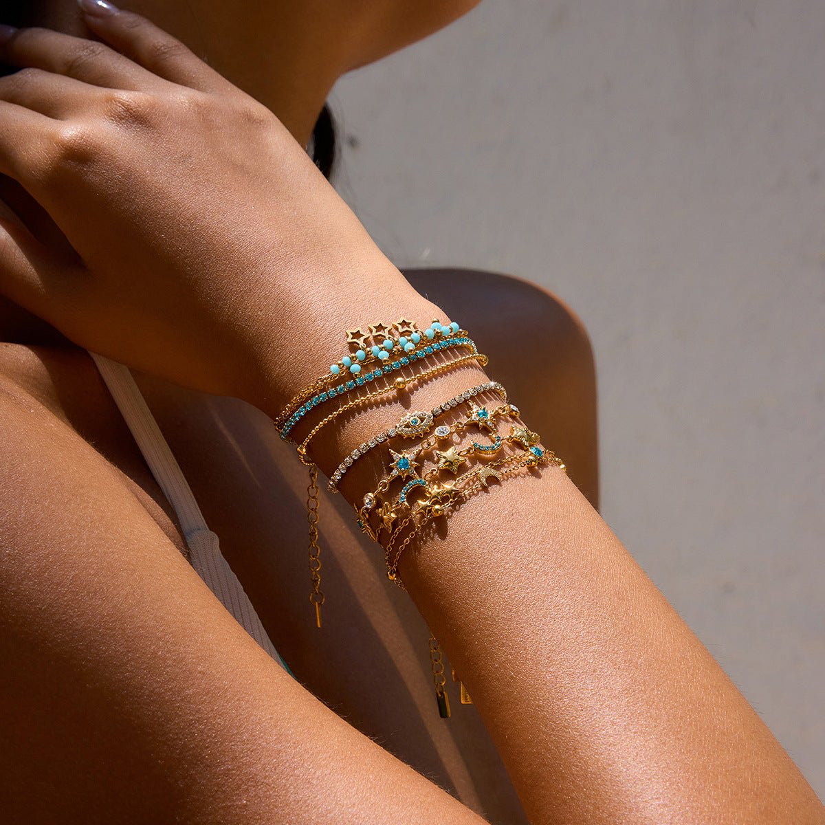 Golden Hour Turquoise Layering Bracelet