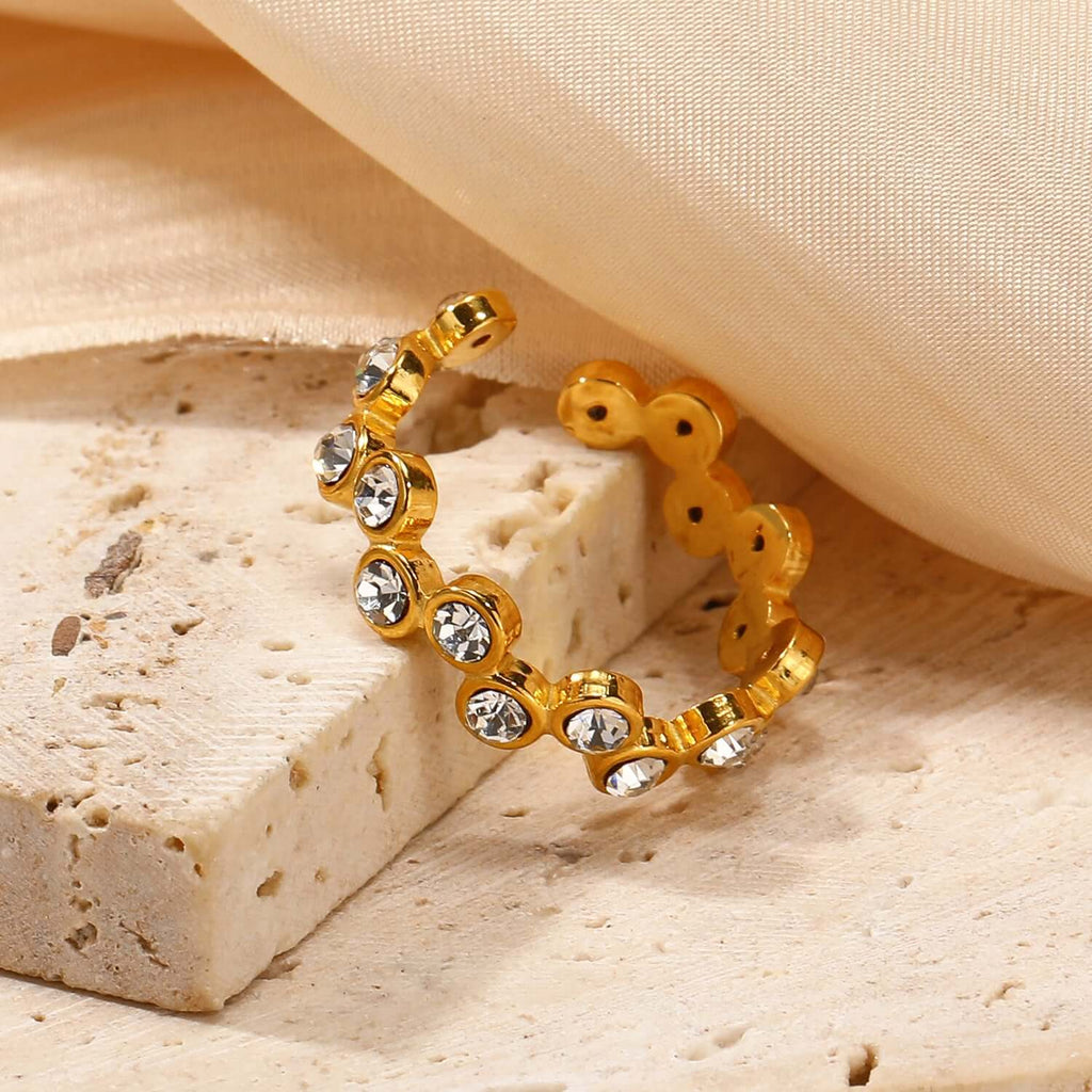 Simple Zig Zag Eternity Stacking Ring