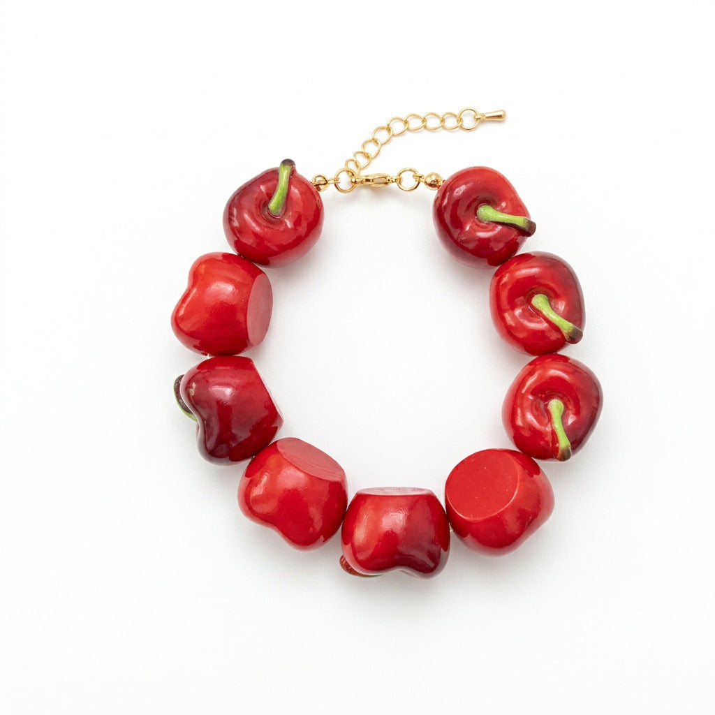 Juicy Orchard Fruit Beaded Bracelet