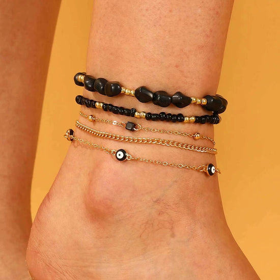 Coastal Charm Colorful Beaded Anklet