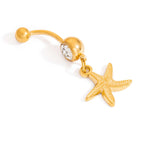 Shell Starfish Animal Dangle Belly Ring