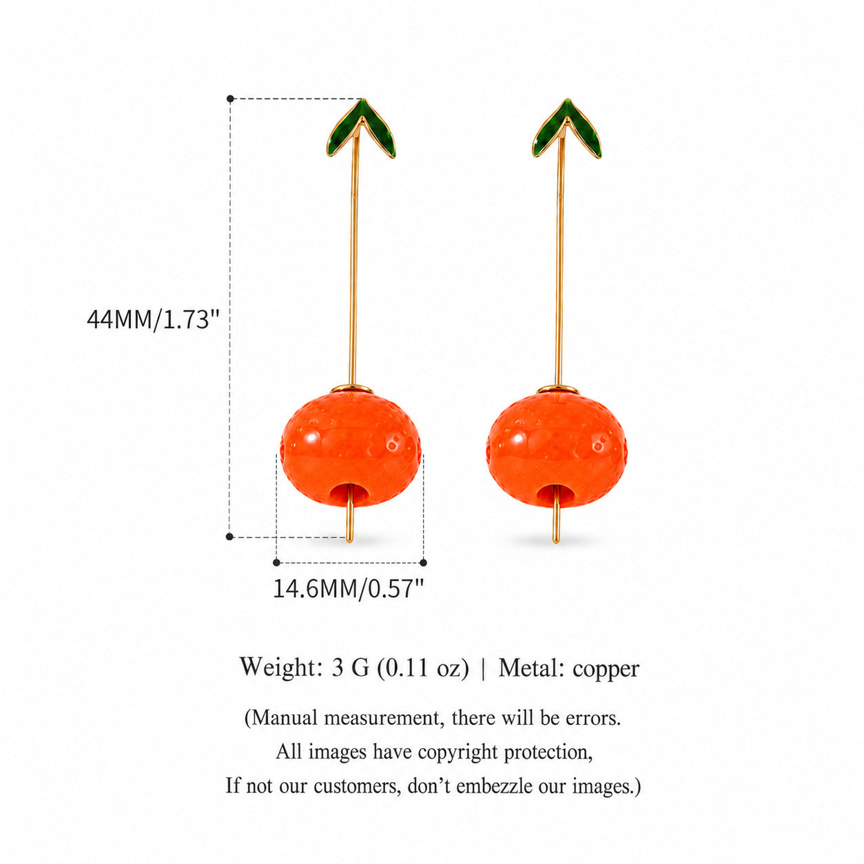 Sweet Harvest Strawberry Fruit Drop Earrings