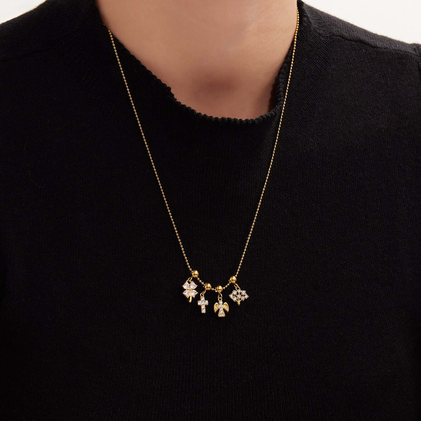 CreatIve Tree of Life Bear Paw Charm Necklace