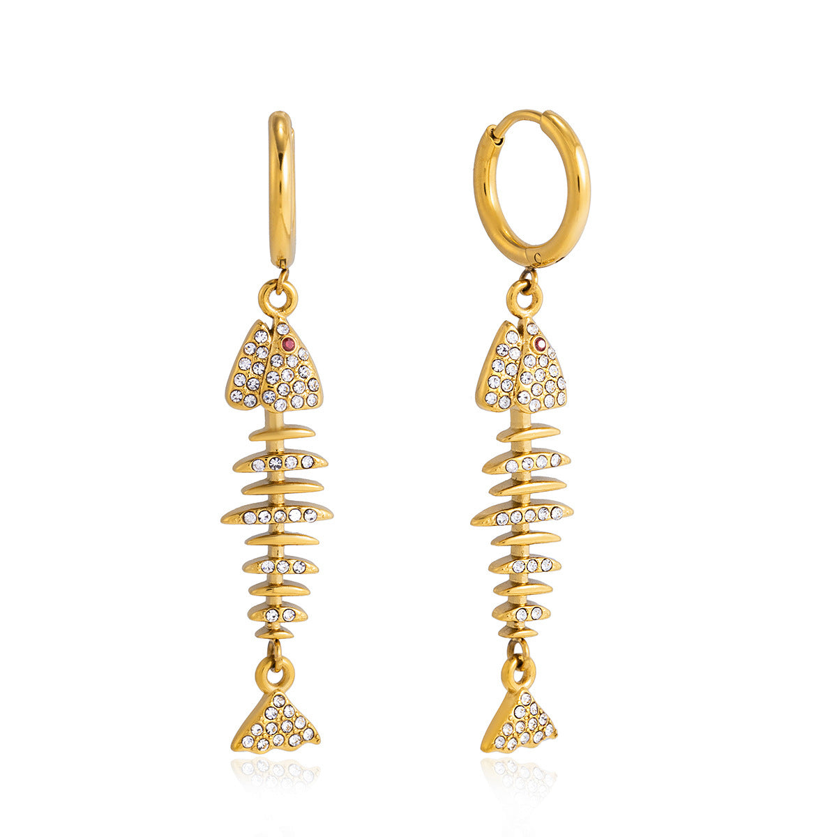 EDGY Fishbone Hoop Earrings