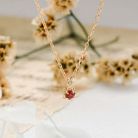 Luxury Red Ruby Gemstone Necklace