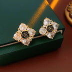 Camellia Ice Cube Stud Earrings