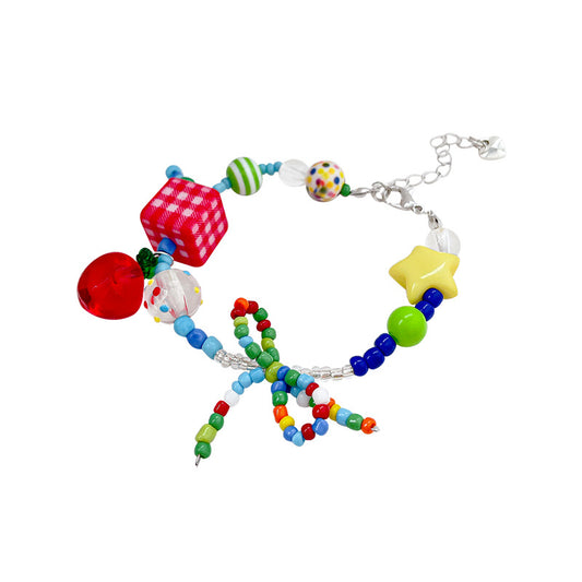 Carnival Y2K Mushroom Summer Boho Vibrant Bead Bracelet