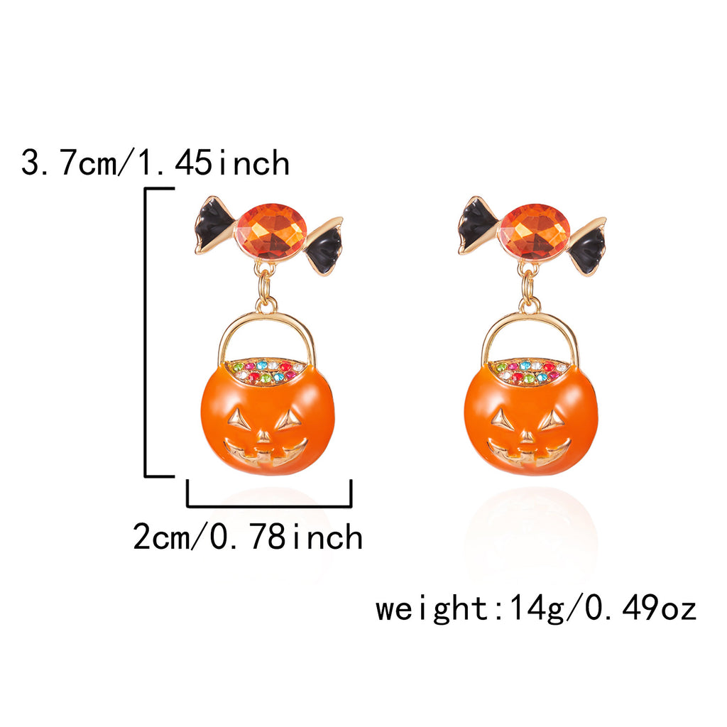 Asymmetric Dancing Skeleton Drop Earrings