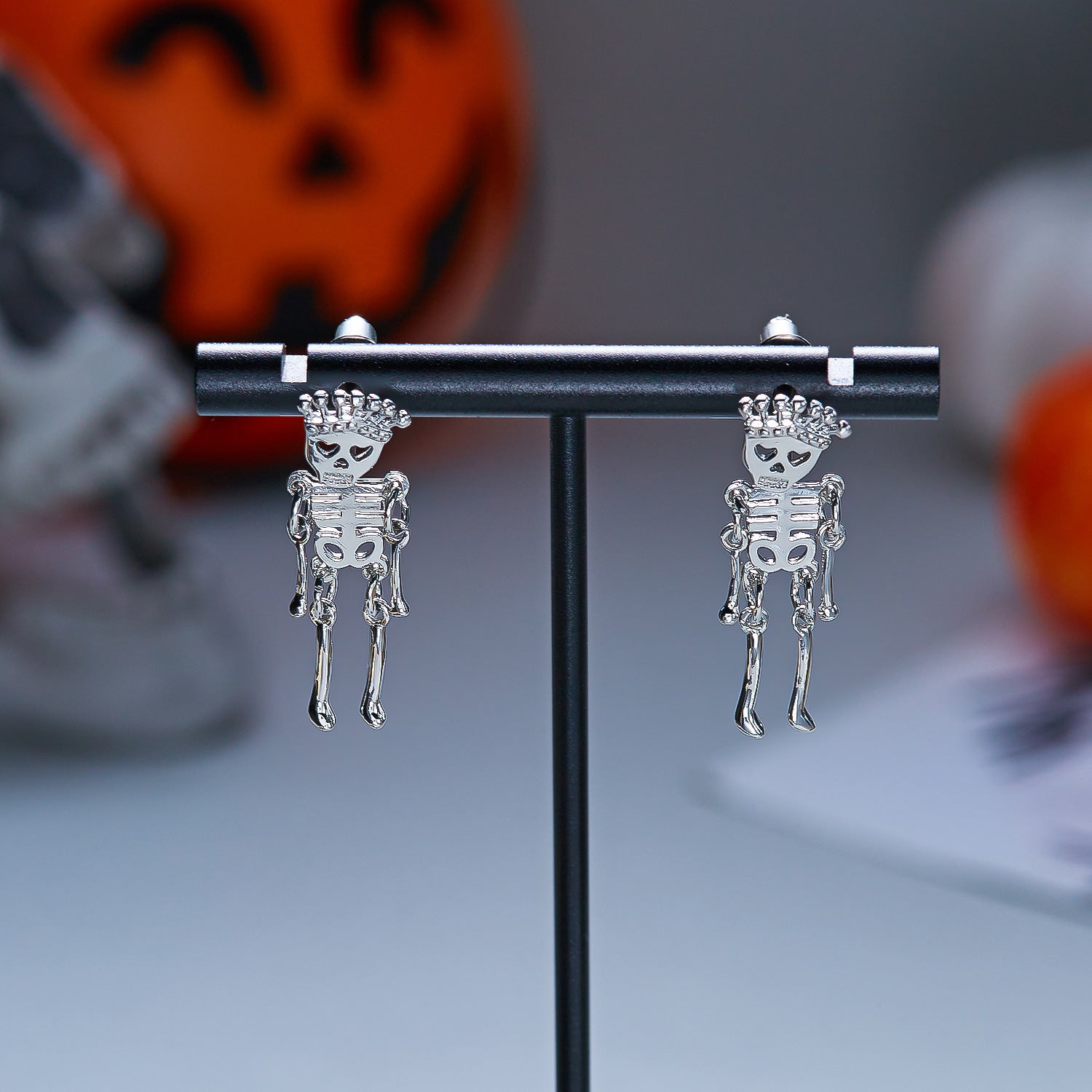 Neon Colorful Skeleton Ear Jacket Earrings