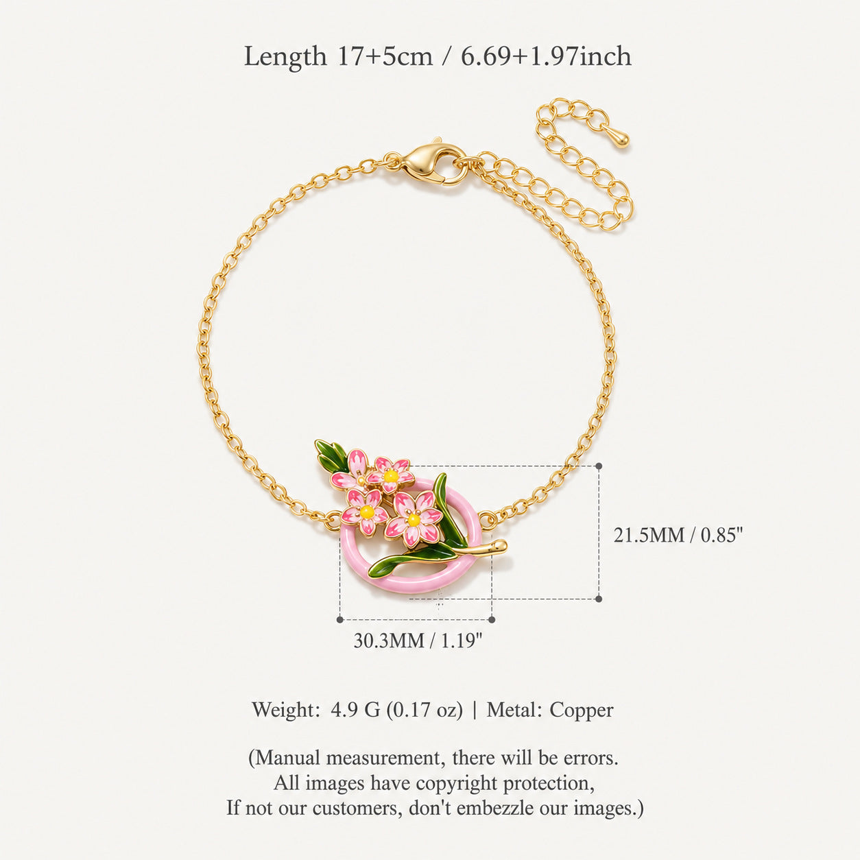 Chrysanthemum Birth Flower Bracelet