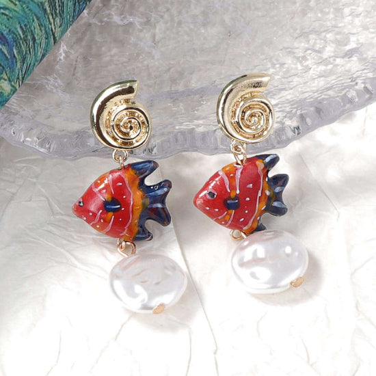 Summer Vacation Starfish Drop Earrings