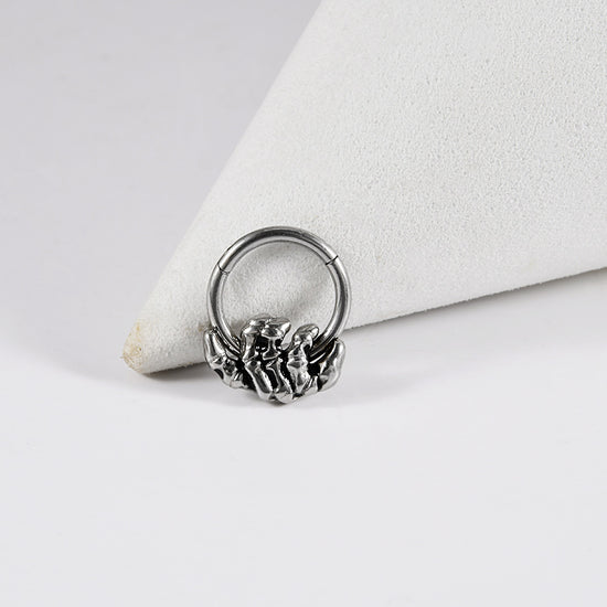 Phantom Skull 16G Septum Clicker Piercing Ring