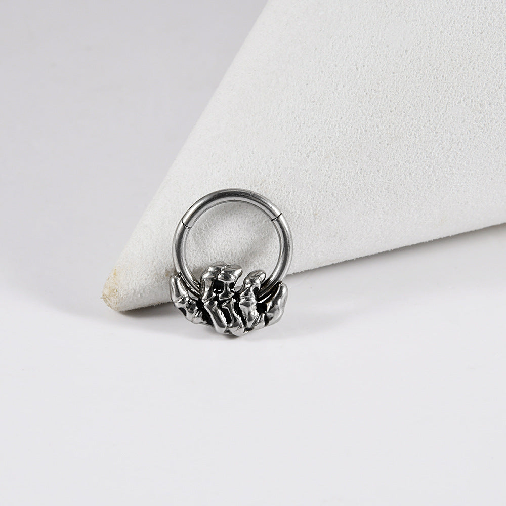 Phantom Skull 16G Septum Clicker Piercing Ring