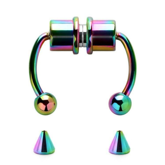 Magnetic Non-Piercing Horseshoe Fake Nose Piercing
