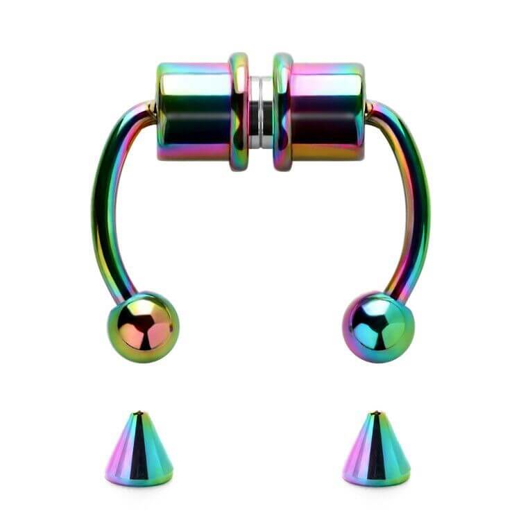 Magnetic Non-Piercing Horseshoe Fake Nose Piercing