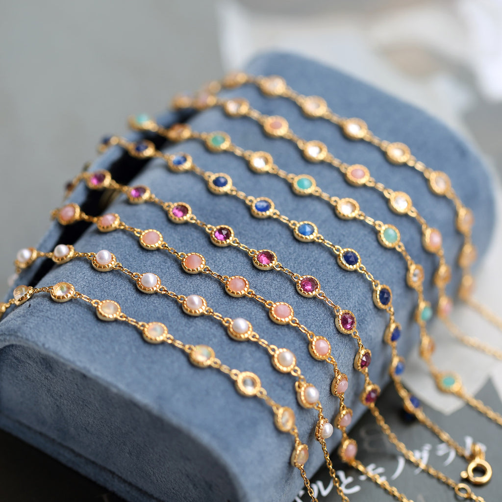 Opal Ruby & Sapphire Chain Bracelet