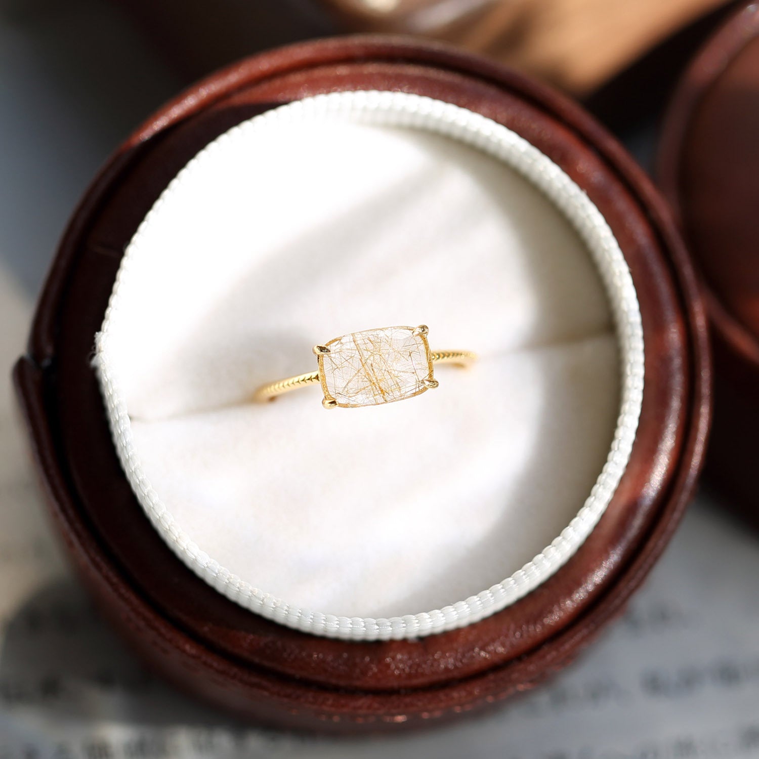 Golden Hour Natural Rutilated Quartz Ring